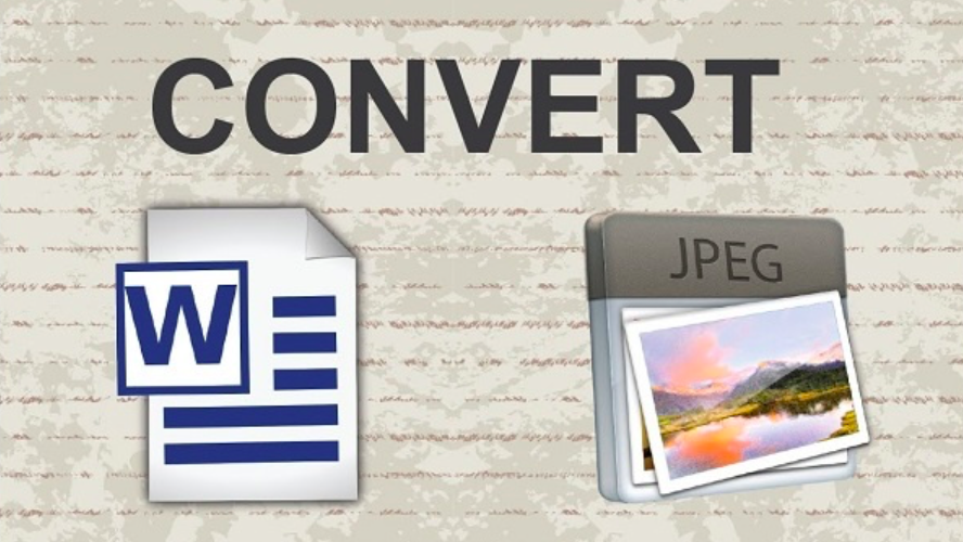 convert word to JPEG
