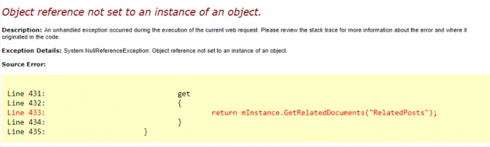 Object reference not set to an instance of an object: How to fix it?